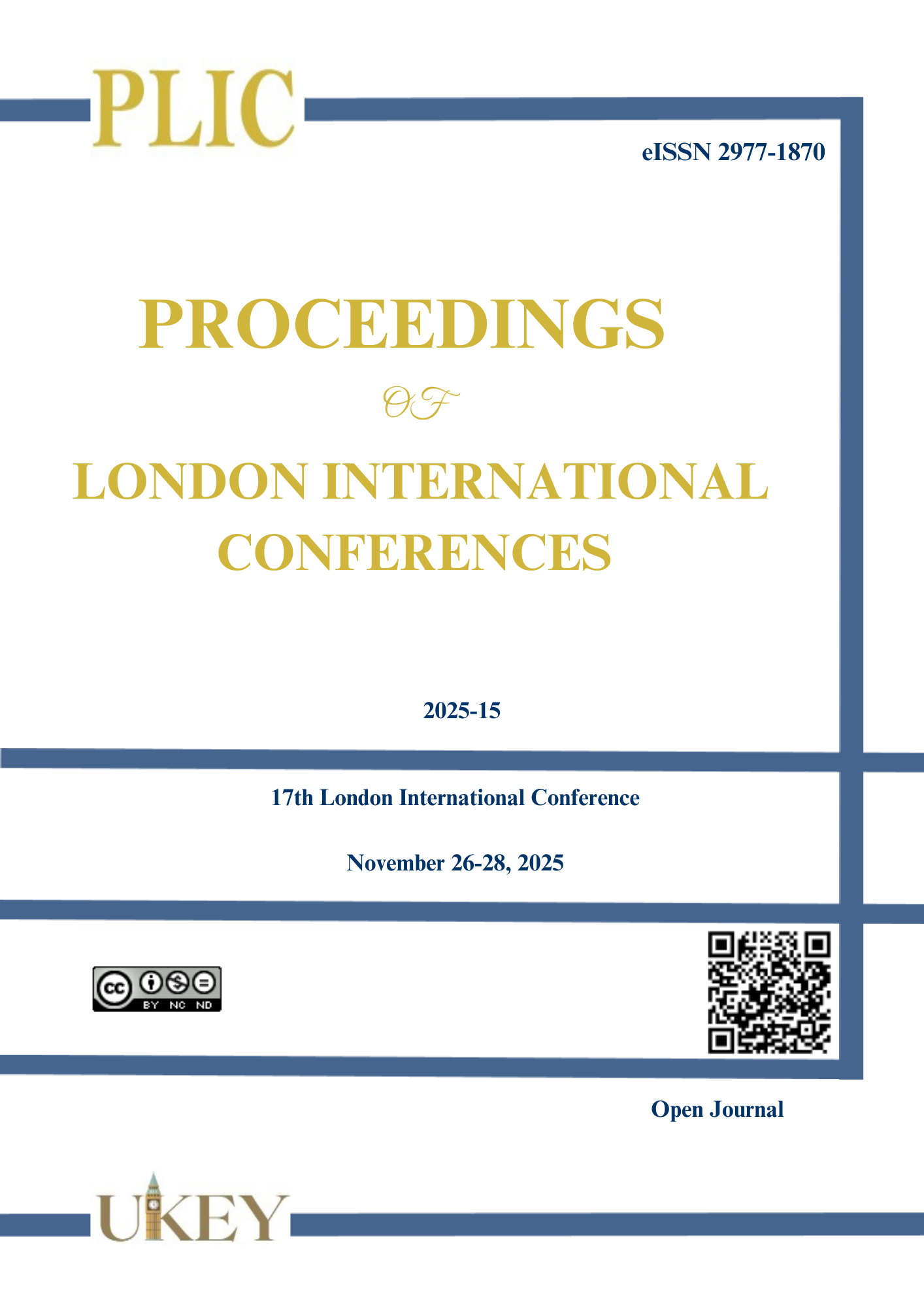 					View No. 15 (2025): The 17th London International Conference, In-Person & Virtual, November 26-28, 2025
				